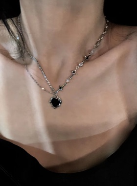 辣妹标配！双层闪钻百搭甜美项链