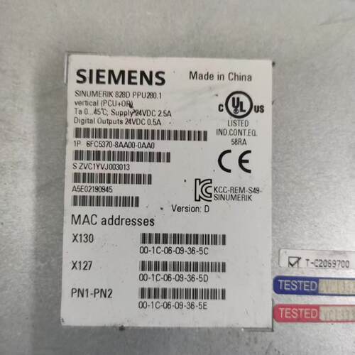 议价6FC5370-8AA00-0AA0 PPU 280.1 工业自动化数控模块维修