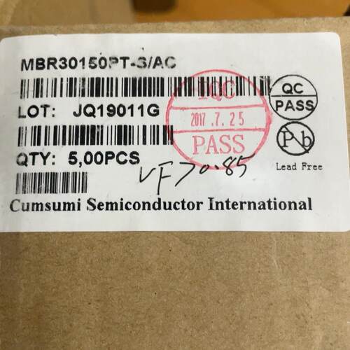 议价MBR30150PT-3/AC Cumsumi无铅半导体电子元器件维修