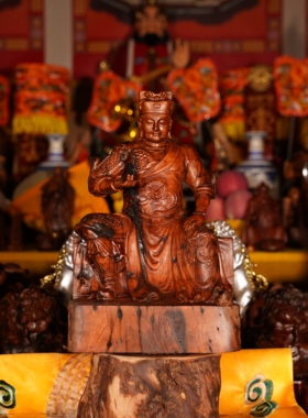 龙虎山直发天然雷击枣木雕华光大帝马王爷马灵官摆件家居客厅