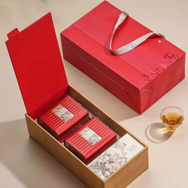新品茶叶包装空礼品盒金骏眉绿茶碧螺春龙井岩茶通用罐时光知味