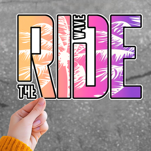 THE RIDE WAVE车贴山地车公路车架速降头盔防水贴纸个性装饰