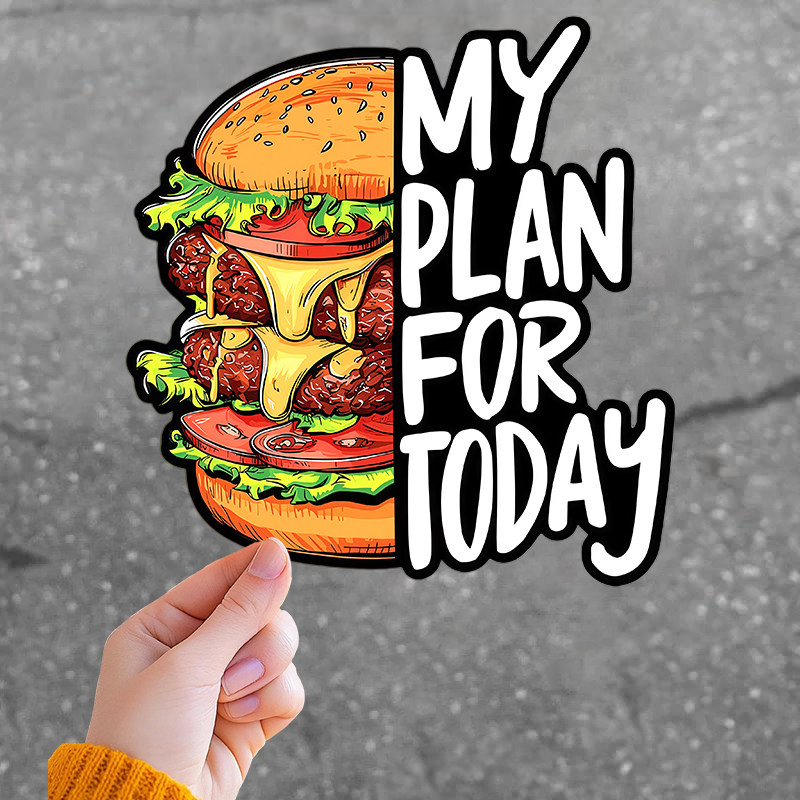 英文卡通三角窗防水全车贴定制