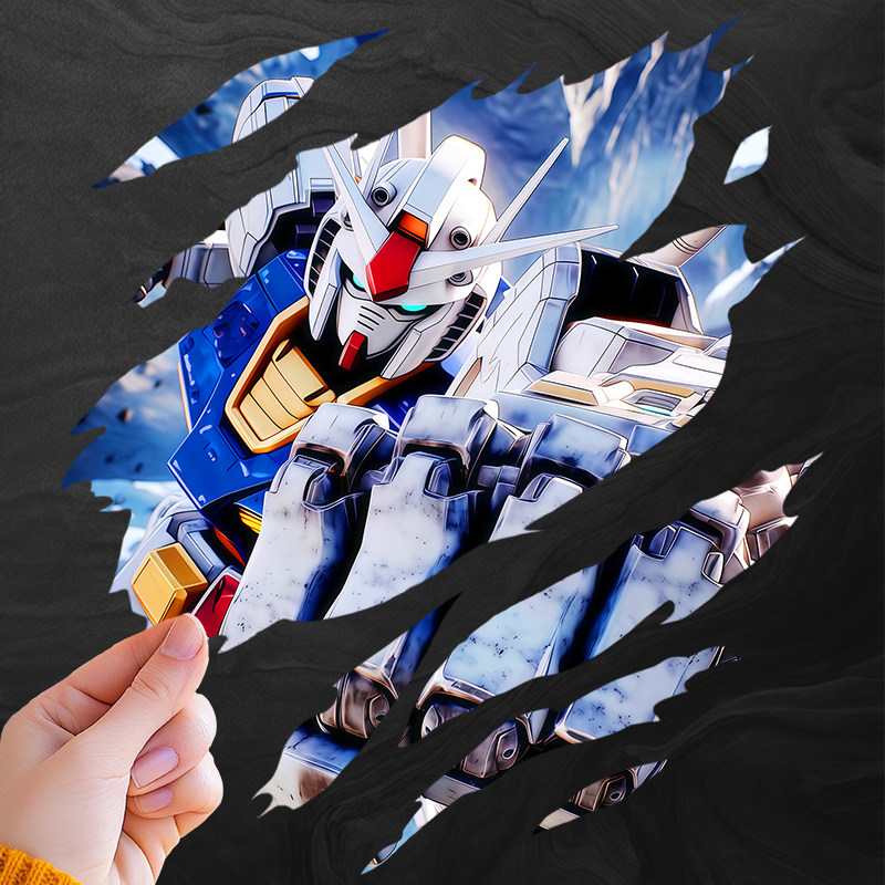 高达机甲动漫汽车贴纸车窗装饰贴防水个性撕裂风格创意车身贴,汽车用品/电子/清洗/改装,汽车装饰贴/反光贴,淘宝优惠券,粉丝福利购,淘宝优惠卷