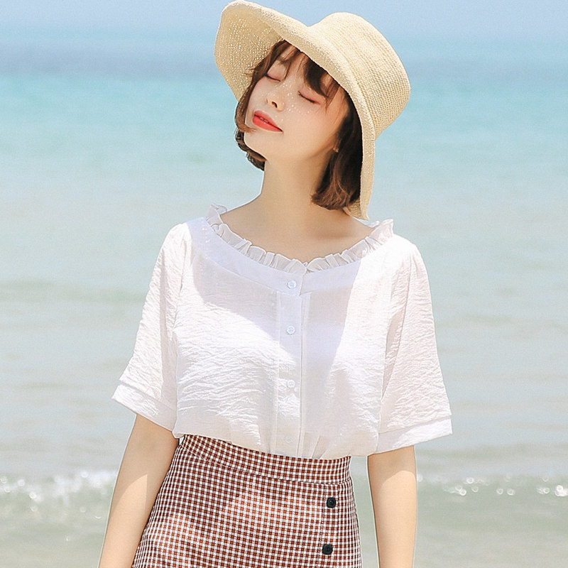 复古港味chic宽松少女白衬衫上衣小清新文艺百搭森系雪纺衫女绿色在类目 女装/女士精品, 衬衫中 - 来自Buy2taobao.com提供专业的淘宝代购服务