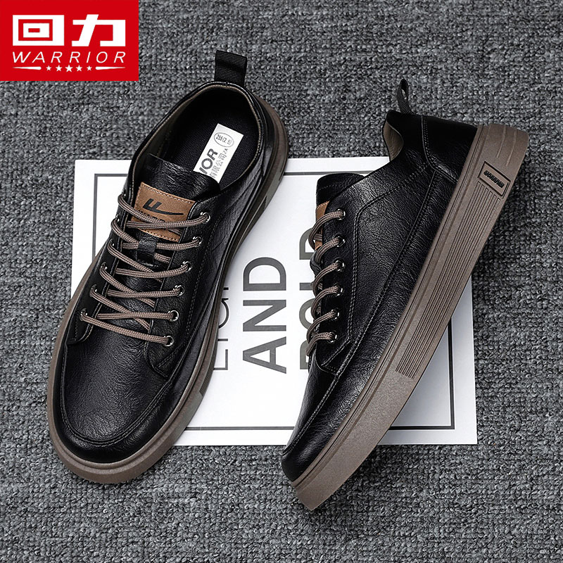 回力冬季男鞋厚底增高防滑工装鞋