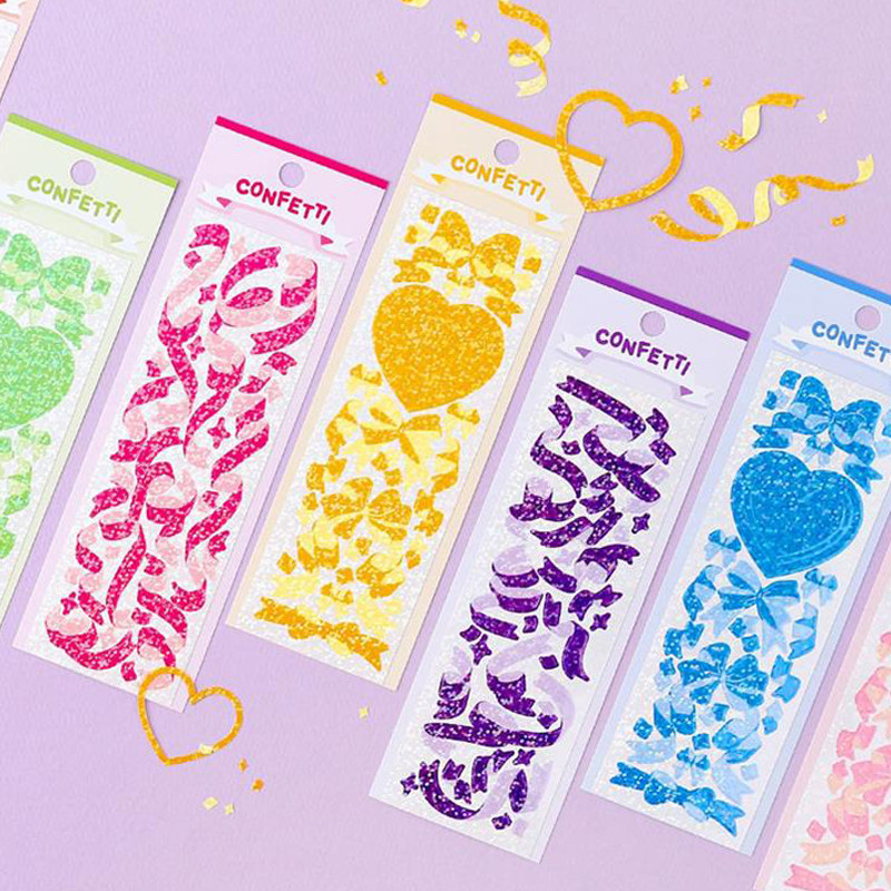 韩国进口闪亮贴纸追星diy贺卡