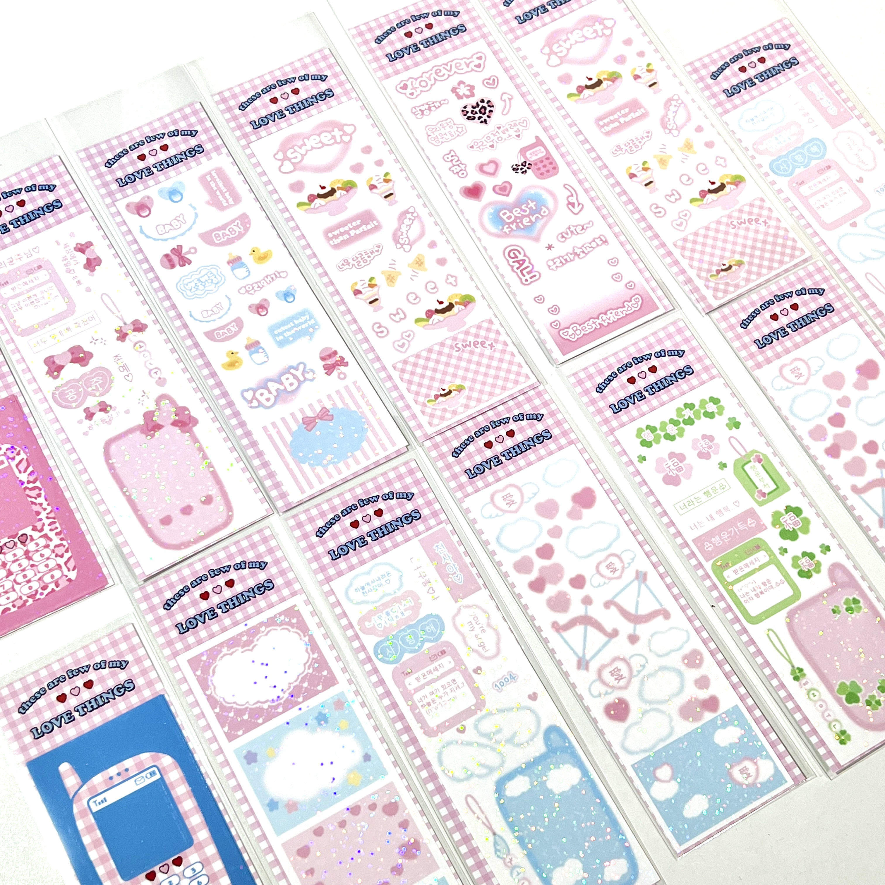 lovethings镭射咕卡贴纸