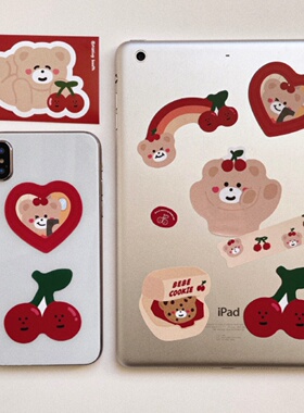 韩国malling可爱兔子手账装饰贴纸手机电脑数码diy装饰不留胶