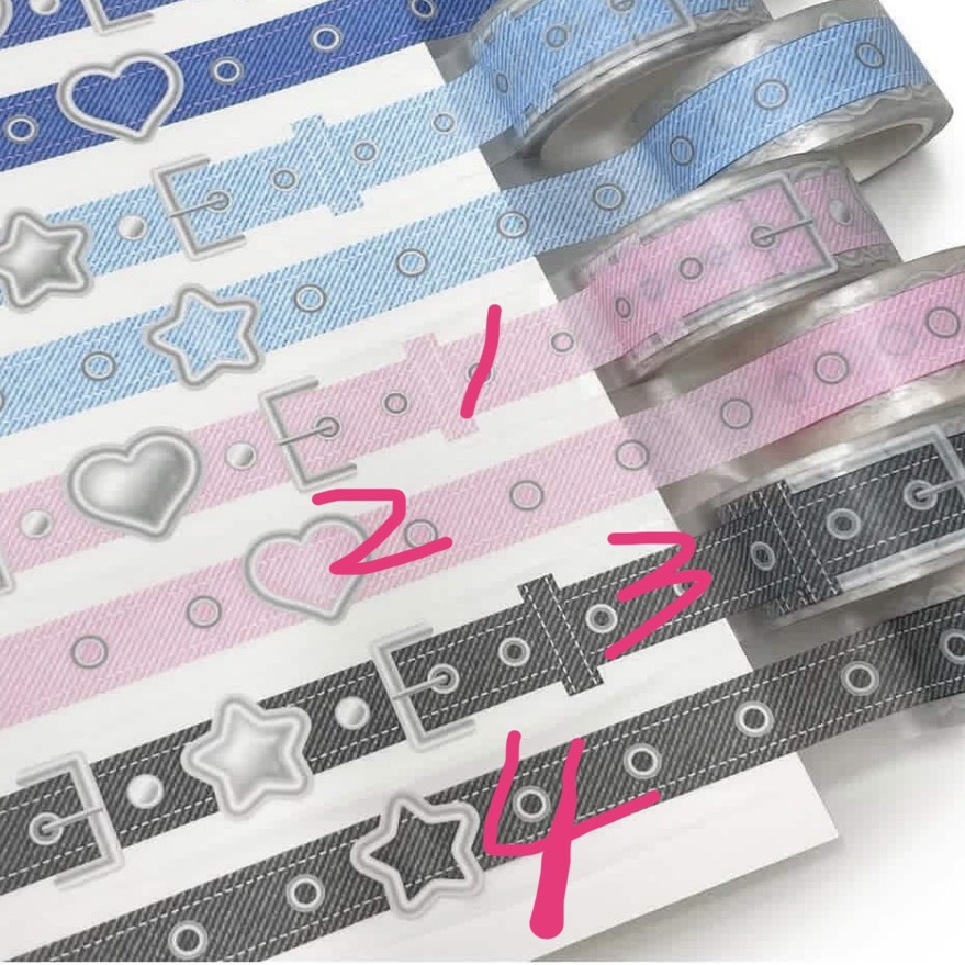 韩国blackletter 牛仔腰带扣 胶带1卷