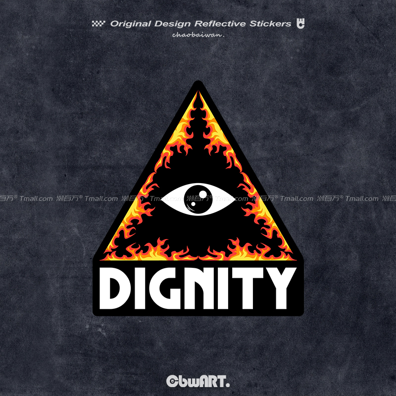 DIGNITY尊严烈火眼睛反光车贴