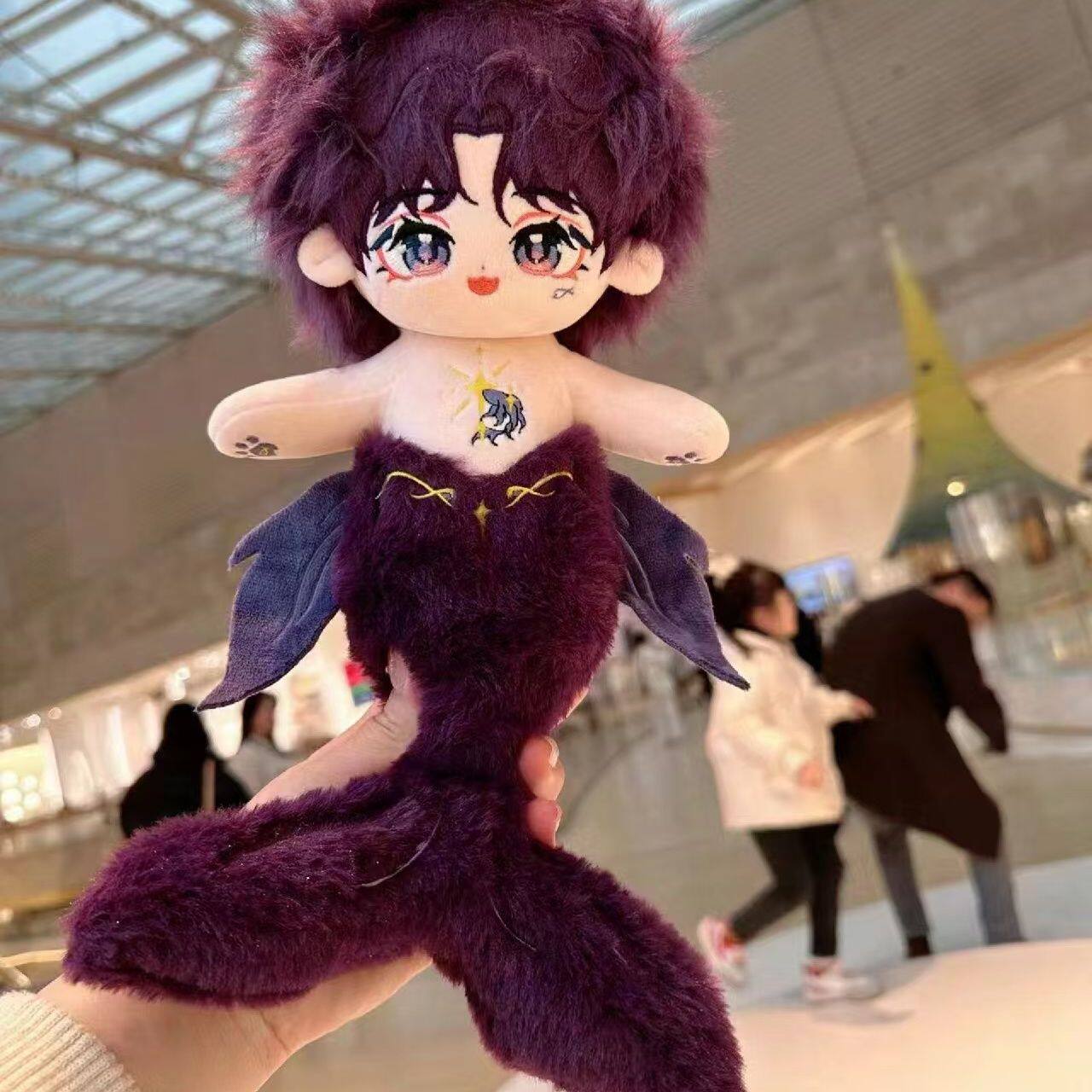 【现货】恋与深空35cm棉花娃娃祁煜人鱼体超萌玩偶公仔可爱潮玩