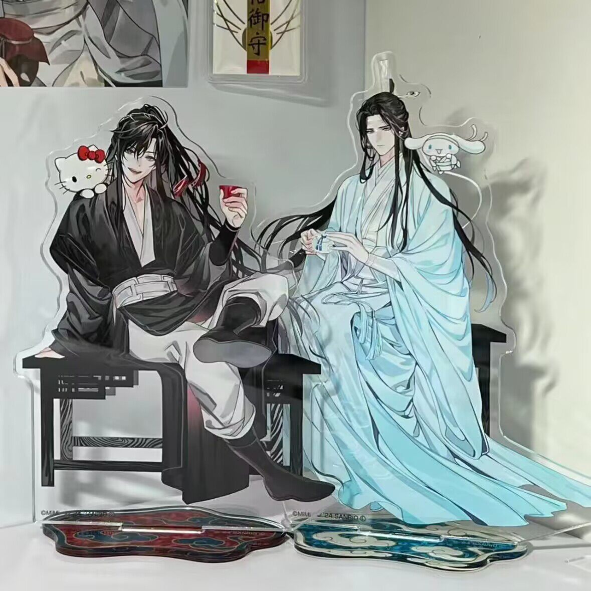 新款三丽鸥联名魔道祖师魏无羡蓝忘机立牌创意亚克力桌面装饰摆件图片