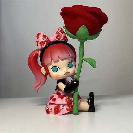 新婚系列molly花瞬间红蔷薇小恶魔玫瑰手办追梦盲盒公仔收藏摆件