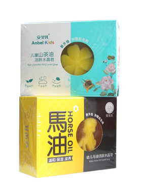 安贝儿幼儿山茶油洁肤水晶皂