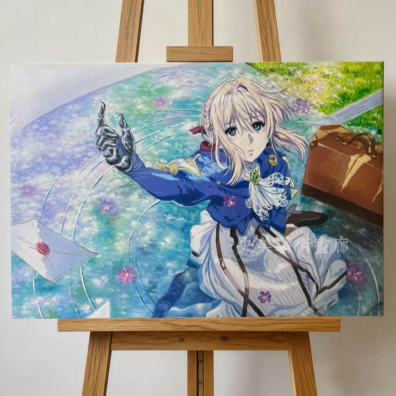 纯手工画二次元动漫油画丙烯手绘定制Molly拉布布人物角色设计