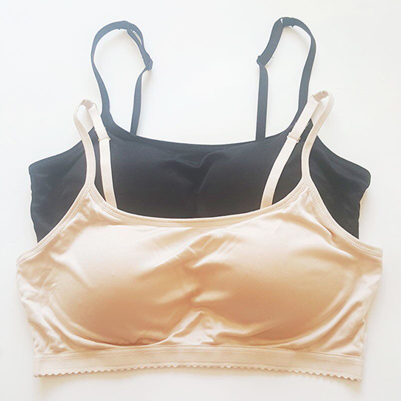 背心真丝文胸抹胸上薄下厚100%桑蚕丝内衣女运动固定海绵杯无钢圈