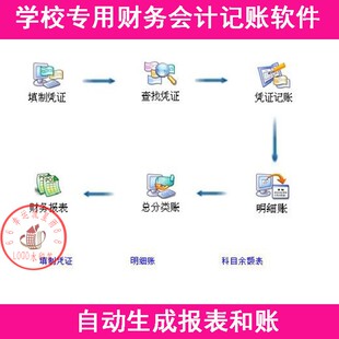 学校中小学专用财务会计记账软件做账凭证自动生成报表免安装