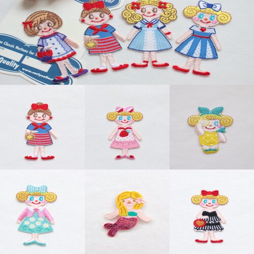 国内现货 日本curly collection卷发女孩手工DIY布贴集合日本正版