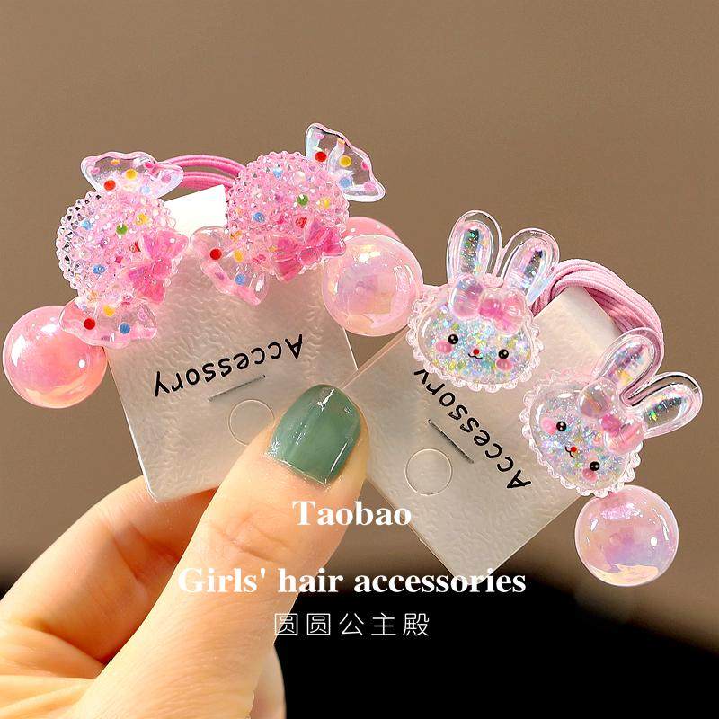 儿童头花朵扎辫子橡皮筋兔子宝宝闪亮发圈大号结实草霉绕绕头绳,童装/婴儿装/亲子装,发饰,淘宝优惠券,粉丝福利购,淘宝优惠卷