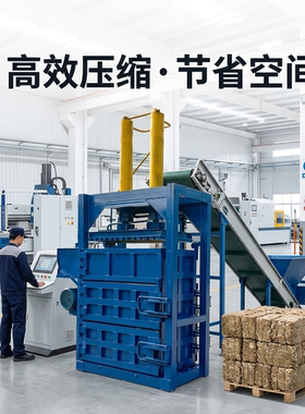 废旧物品棉花液压打包机废纸壳编织袋打包压块机多功能液压压块机