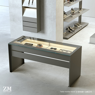 金属玻璃饰品柜精品首饰服装 店皮具展示柜网红银饰样品玉器陈列柜