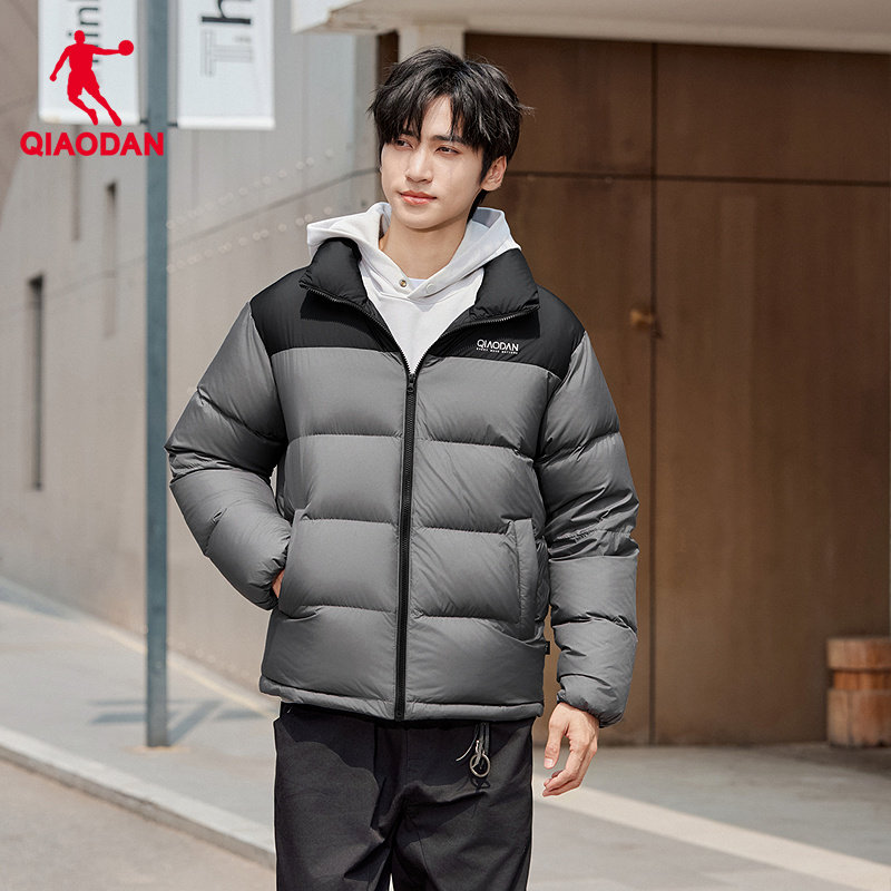 乔丹被窝羽绒服男款加厚保暖面包服2026冬季新款立领运动防水外套