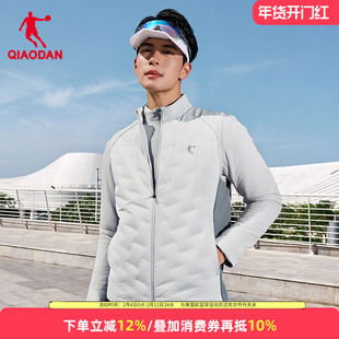 乔丹羽绒马甲男士跑步外套保暖运动服外套防泼水男装QDBKD3254049