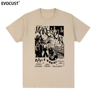 MANESKIN短袖 David复古怀旧男女字母潮 T恤意大利摇滚乐队Damiano