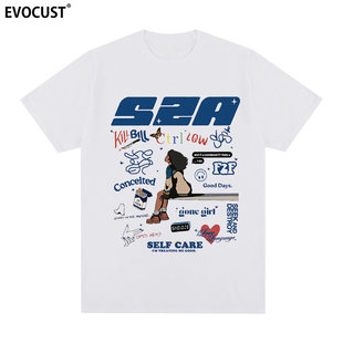 Kill Bill短袖T恤杀死比尔SZA嘻哈歌曲R&B诗莎SOS潮牌男女INS TEE