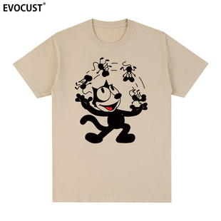 FELIX菲力猫TEE美式复古纯棉T恤休闲恶搞短袖男女INS夏季复刻情侣