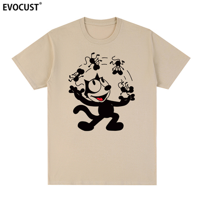 FELIX菲力猫TEE美式复古纯棉T恤休闲恶搞短袖男女INS夏季复刻情侣