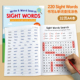 儿童小学英语220个高频词sight words书写单词查找涂色趣味练习A4