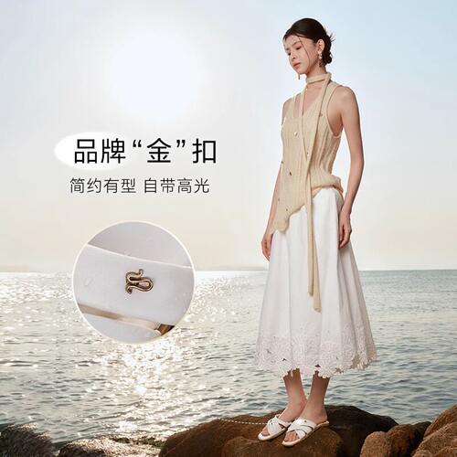 百思图夏季新款时尚通勤舒适羊皮一字拖平底外穿女凉拖鞋TY414BT5