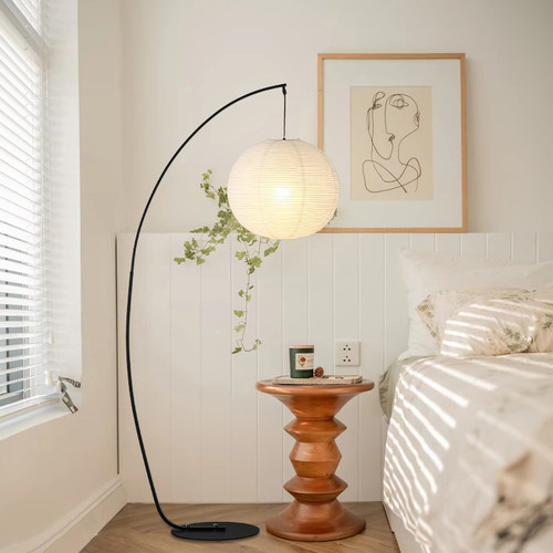 日式宣纸侘寂复古落地灯