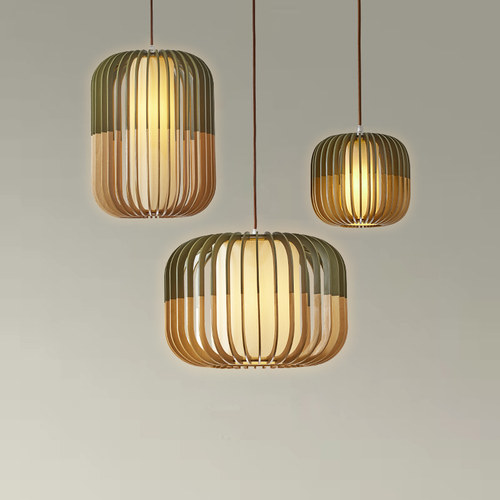 餐厅灯木艺北欧吧台吊灯简约现代创意个性网红灯店铺商用实木灯具 - 封面