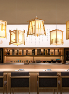 日式实木餐厅吊灯吧台居酒屋料理店创意个性店铺商用和室装饰灯具