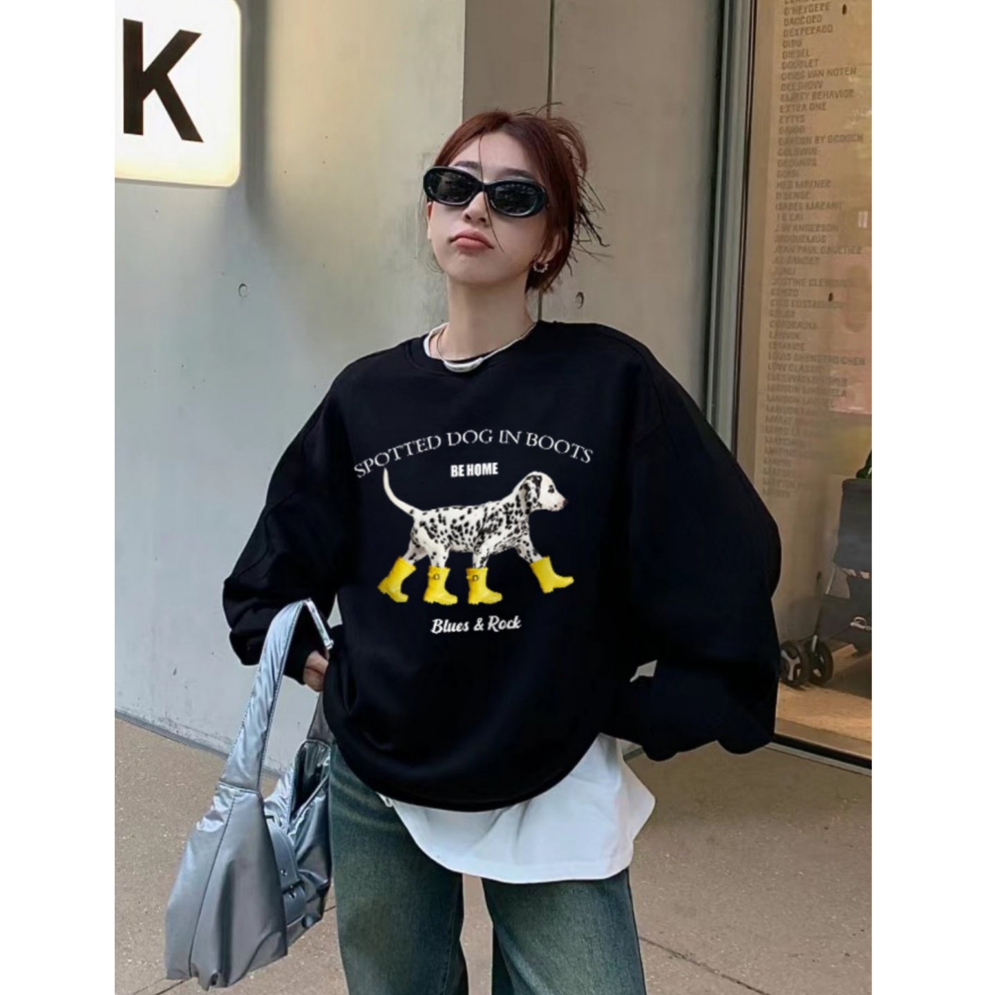 无帽oversize大版宽松卫衣