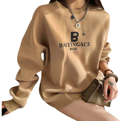 卫衣女2022年美式复古慵懒宽松