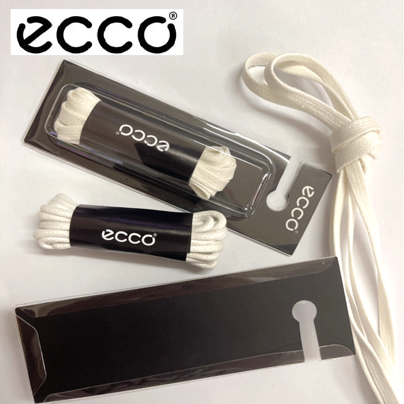 ECCO爱步正品鞋带全棉防水直径3MM白色圆鞋带休闲7MM打蜡扁鞋带