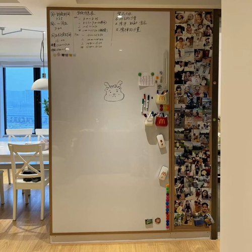 带框式日本进口珐琅板纯实木边框定制墙面儿童涂鸦板上门安装可取