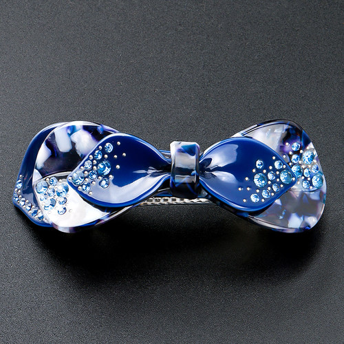 欣饰丽顶夹醋酸日韩水钻弹簧夹