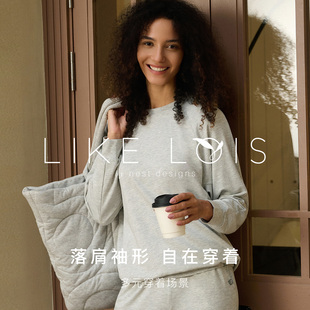 Nest Lois外穿竹棉休闲上衣家居服 Designs女士套头圆领卫衣Like