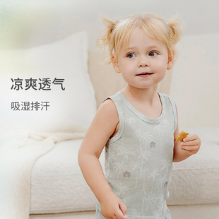 Nest 兒童家居服t恤背心 春夏涼感竹棉男童女童夏裝 Designs童裝