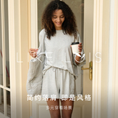 休闲家居服裤 Nest Lois上衣可外出短裤 T恤Like 子 Designs女士短袖