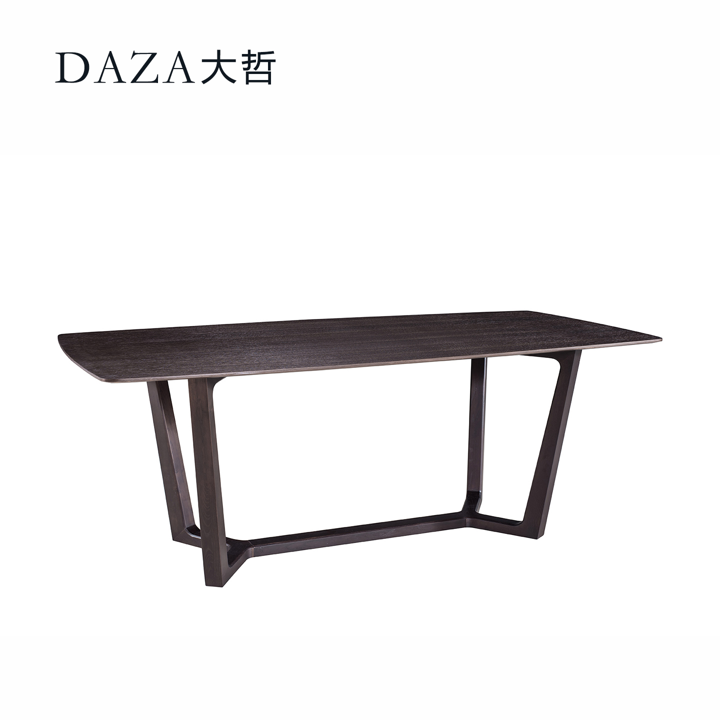 大哲家居经典极简实木大理石餐桌