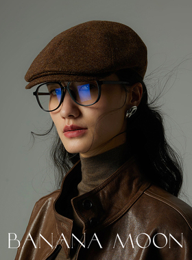 Bananamoon C家同源英国进口MOON_经典初剪羊毛鸭舌帽英伦绅士帽