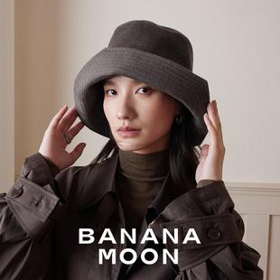 Bananamoon松弛结构主义_不规则设计秋冬羊绒渔夫帽ROW式 休闲盆帽