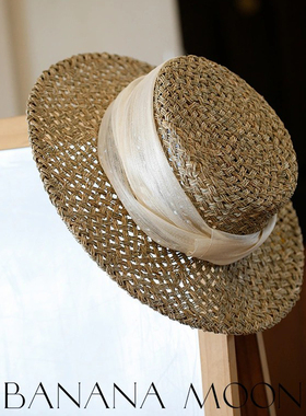 强推苾备款  手作复古天然草编帽手编镂空宽沿大牌出游度假遮阳帽