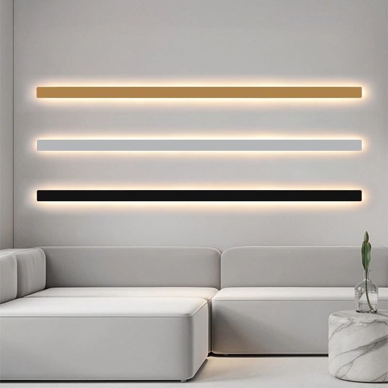 极简壁灯一字型客厅沙发背景墙壁灯LED现代简约条形卧室床头灯具